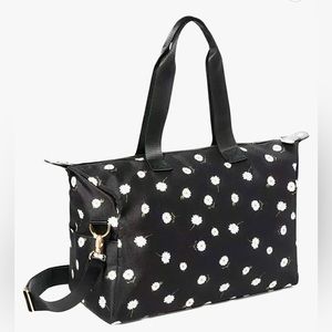 Alice & Olivia black daisy duffel bag